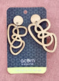 Wooden earrings Leopard stud - Acorn and Squirrel image 0