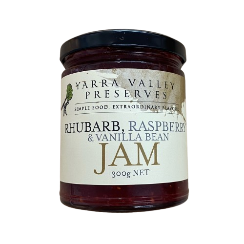 Yarra Valley Preserves - Rhubarb, Raspberry & Vanilla Bean Jam 300g image 0