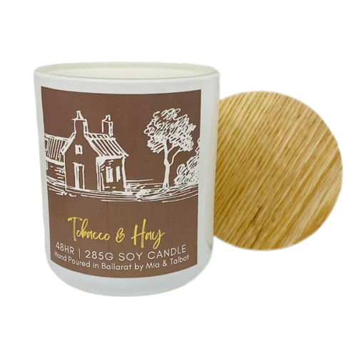 "Dry Tobacco & Hay" -  Glass Tumbler Candle - 48hr image 0
