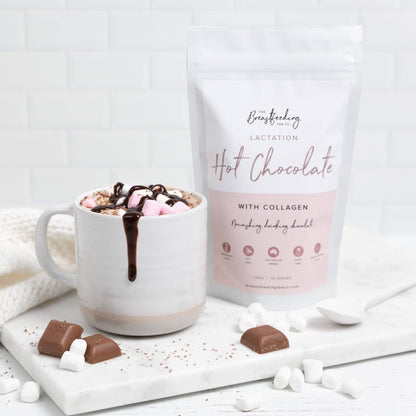 The Breastfeeding Tea Co - Lactation Hot Chocolate with Collagen: Small 230g | 10 Serves