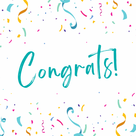 'Congrats!' - Tumbler Candle Label image 0