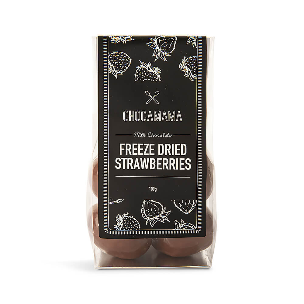 Chocamama - Milk Freeze Dried Strawberries Stand Up Bag 100g image 0