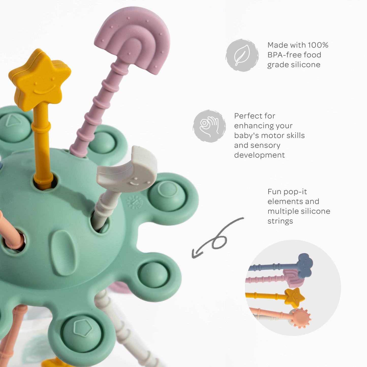 Living Textiles - Pull String Interactive Toy - Dusty