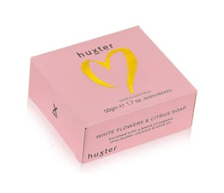 Huxter Mini Boxed Soap - Pastel Pink - Foil Heart - W/Flowers & Citrus 50gm image 0