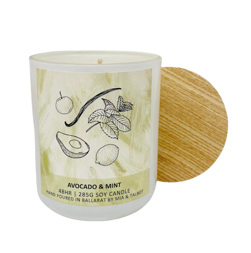"Avocado & Mint" -  Glass Tumbler Candle - 48hr image 0