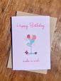 To & From Cards - Happy Birthday Dachshund Make a Wish: White