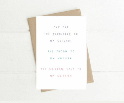 To & From Cards - You Are The Sprinkles to my Cupcake