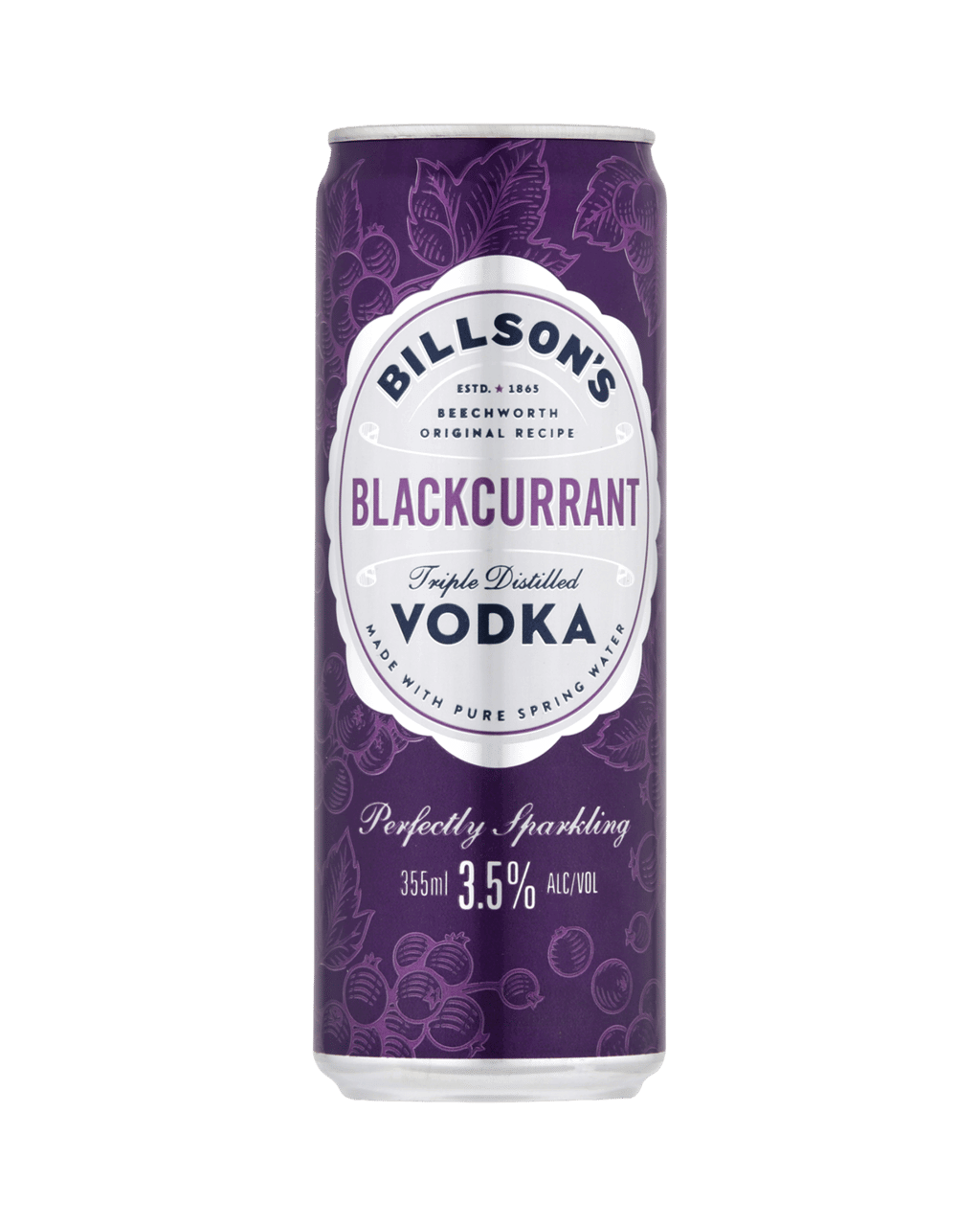 Billsons Vodka Blackcurrant Can 355mL image 0