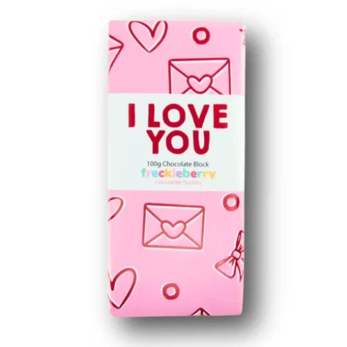 Freckleberry -  Premium Belgian Chocolate Block - I Love you image 0