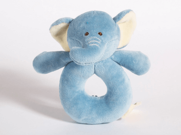 MiYim 100% Organic Cotton Ring Rattles Elephant image 0