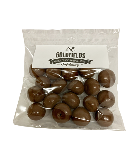Milk Chocolate Raspberries 125g- Goldfields image 0