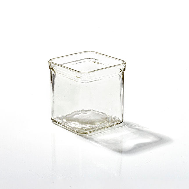koch & co - Glass Votive Candle Holder Cube Clear (7.5x7.5x7.5cmH)