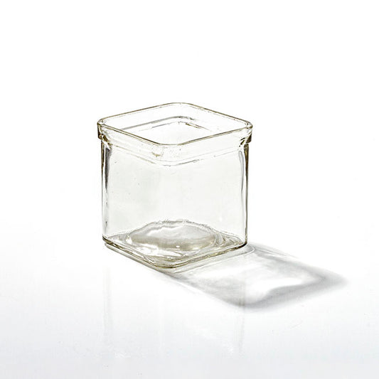koch & co - Glass Votive Candle Holder Cube Clear (7.5x7.5x7.5cmH)