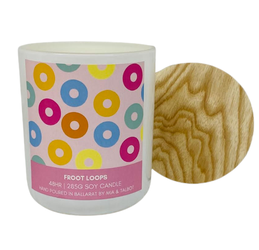 "Froot Loops" -  Glass Tumbler Candle - 48hr image 0