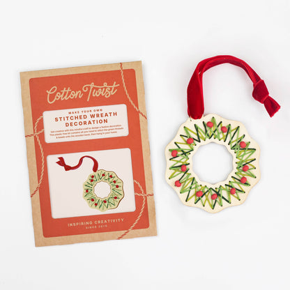 Cotton Twist - Make Your Own Stitched Wreath Decoration