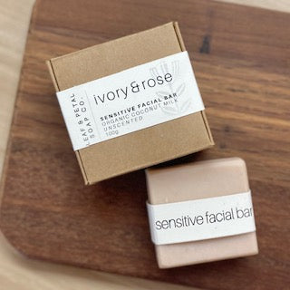 Ivory & Rose - Sensitive Facial Soap - Leaf & Petal Soap Co image 0