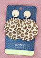 Wooden earrings Large Leopard  dangle- Acorn and Squirrel image 0