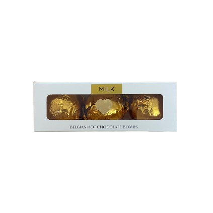 Belgian hot chocolate bombs - 3 pack Milk chocolate - Charlotte Piper - 80g image 0