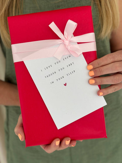 To & From Cards - I Love You Even Though You Fart In Your Sleep