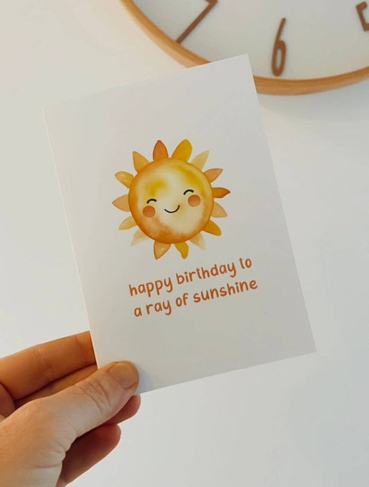 To & From Cards - Happy Birthday to a Ray of Sunshine