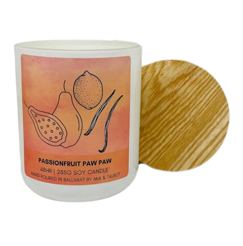"Passionfruit Paw Paw" -  Glass Tumbler Candle - 48hr image 0
