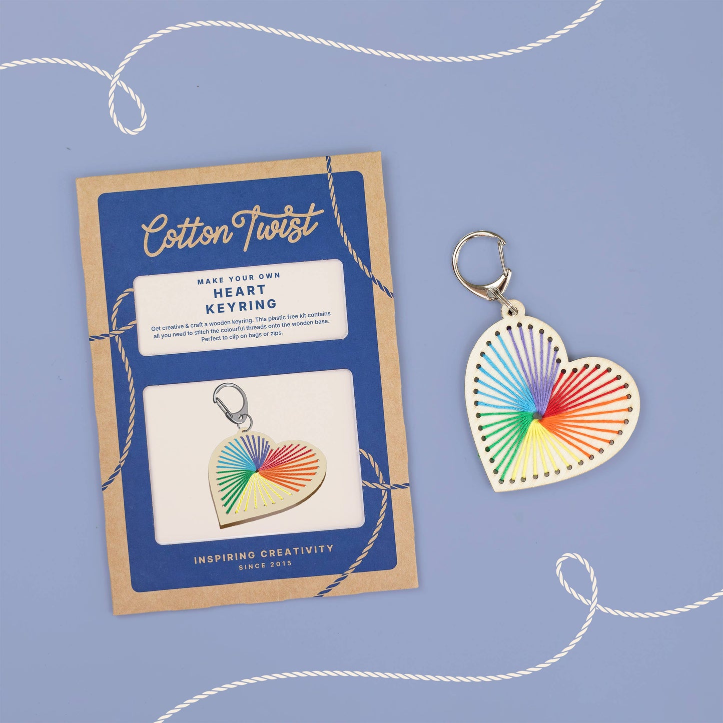 Cotton Twist - Heart Keyring Craft Kit