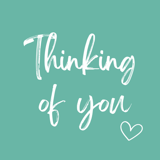 'Thinking of you' - Tumbler Candle Label - Green image 0