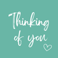'Thinking of you' - Tumbler Candle Label - Green image 0