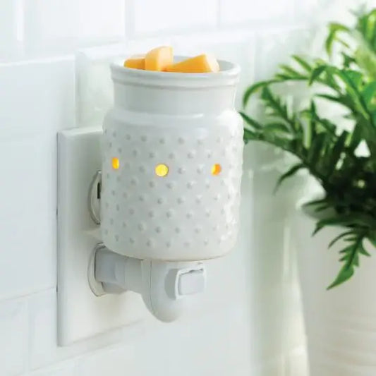 White Hobnail Pluggable Warmer image 0