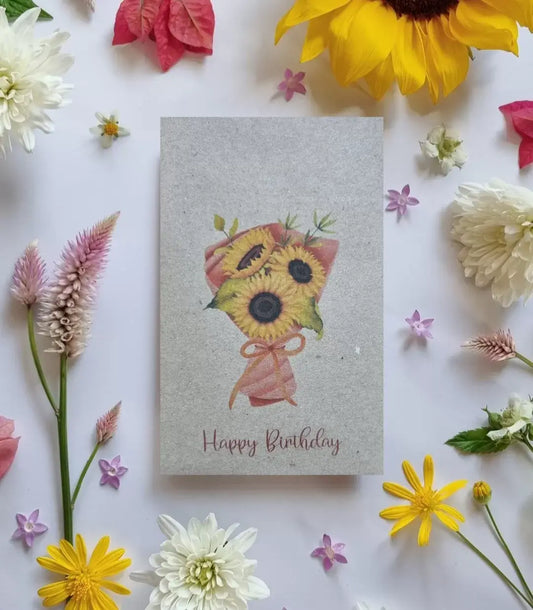 Bee Kind Australia - Happy Birthday Sunflowers  - Sunflower Seeds