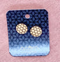 Wooden earrings honeycomb stud - Acorn and Squirrel image 0