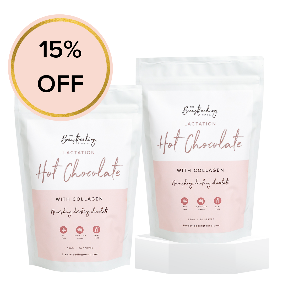 The Breastfeeding Tea Co - Lactation Hot Chocolate with Collagen: Small 230g | 10 Serves
