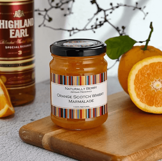 Blood Orange Scotch Whisky Marmalade 250g- Naturally Berry image 0