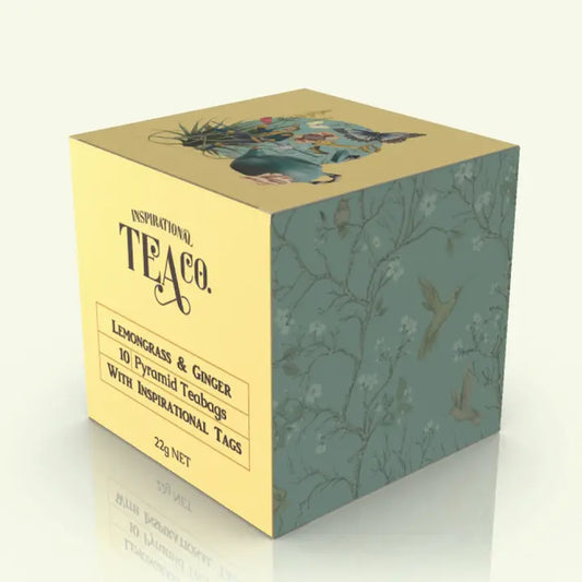 LEMONGRASS AND GINGER TEA Teabags Inspirational tags 10PK- Inspirational Tea Co image 0