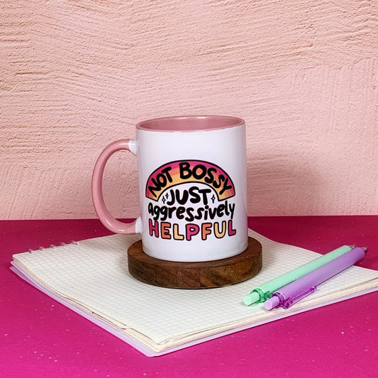 Mittens & Moods - Not Bossy, Just Aggressively Helpful - Ceramic Mug
