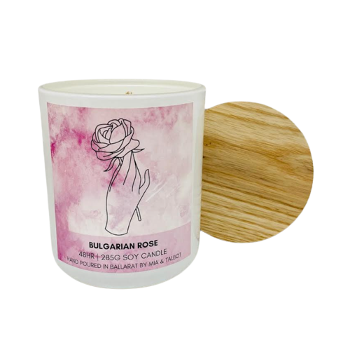 "Bulgarian Rose" -  Glass Tumbler Candle - 48hr image 0