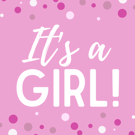 It's a Girl! - Tumbler Candle Label image 0