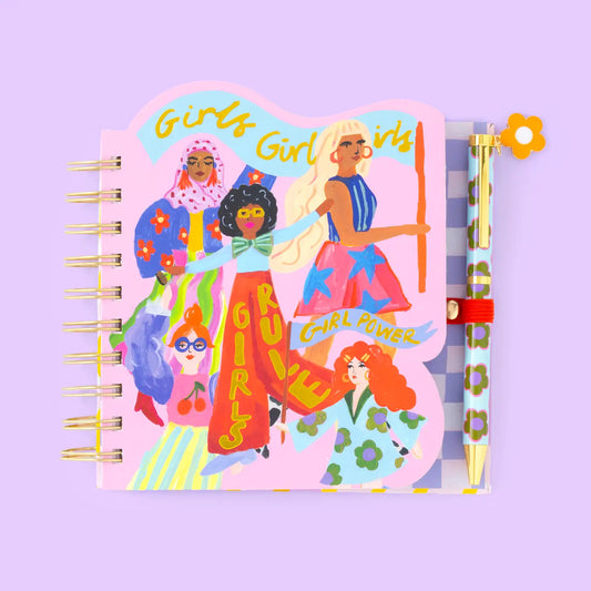 Eleanor Bowmer - Girls Rule Shaped Notebook & Pen