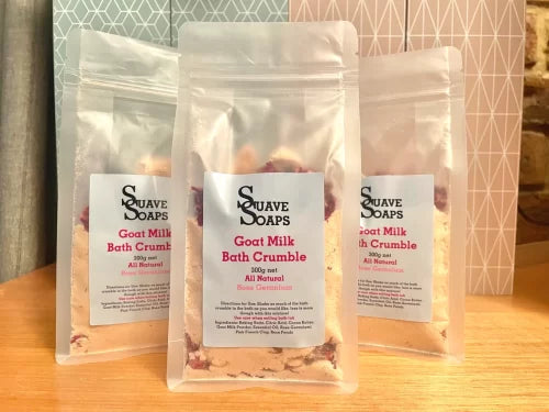 Handmade Rose Geranium Goat Milk Bath Crumble - Suave Soap image 0