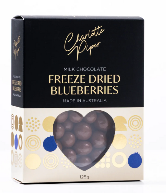 Milk Chocolate Freeze dried blueberries  - Charlotte Piper - 125g
