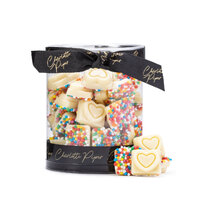 White chocolate hearts with sprinkles - Charlotte Piper image 0
