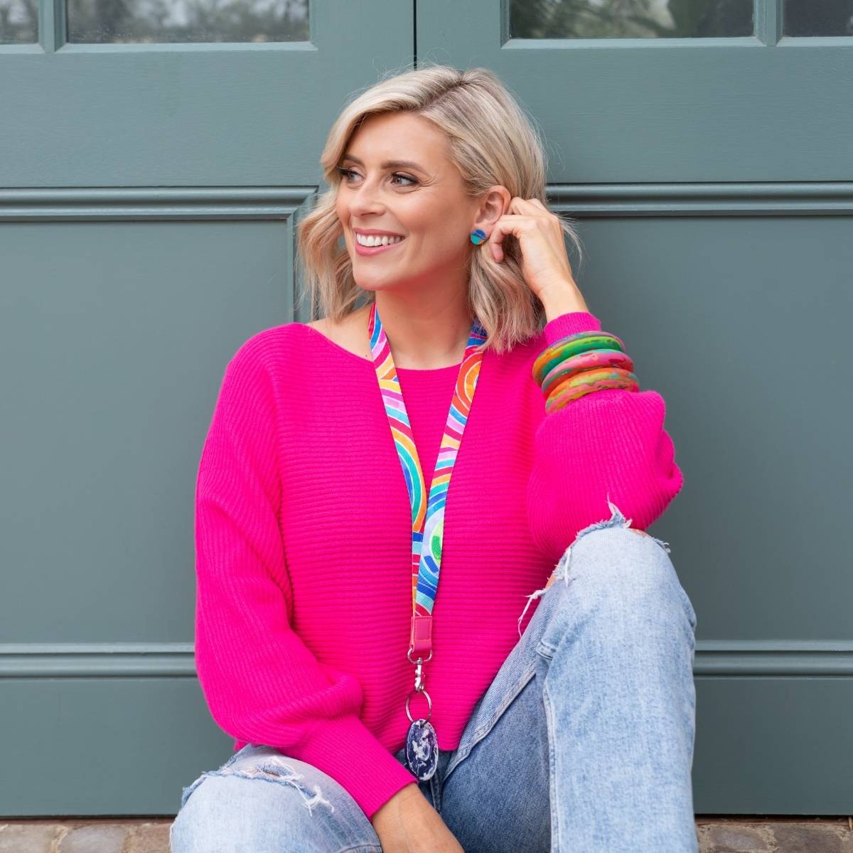Ro X Lordy Dordie Rainbow Lanyard