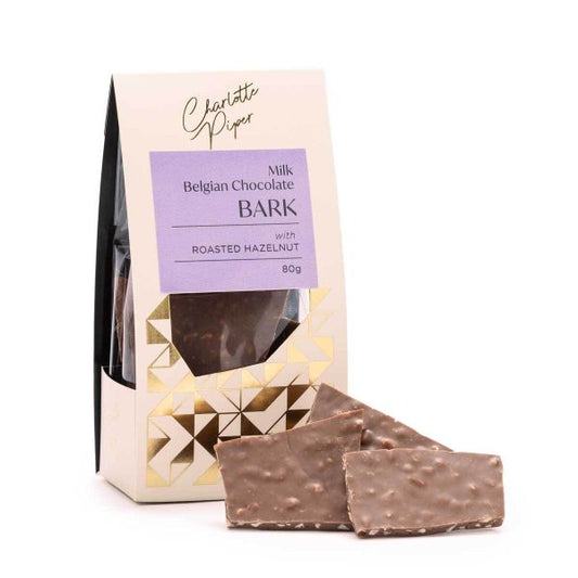 Milk Choc Hazelnut Bark- Charlotte Piper - 80g image 0