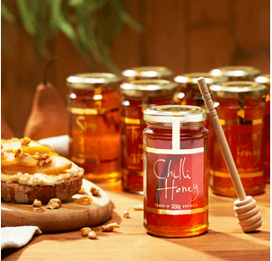 Chilli Honey with Dipper 300g Ogilvie & Co. Traditional image 0
