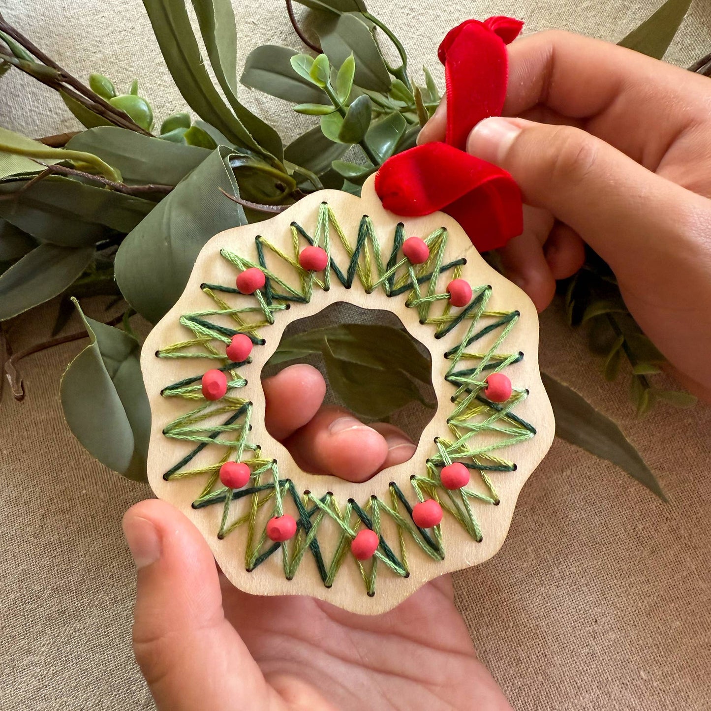 Cotton Twist - Make Your Own Stitched Wreath Decoration