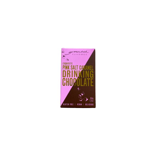 Mini Pink Salt Caramel Drinking Chocolate 50g- Grounded Pleasures image 0