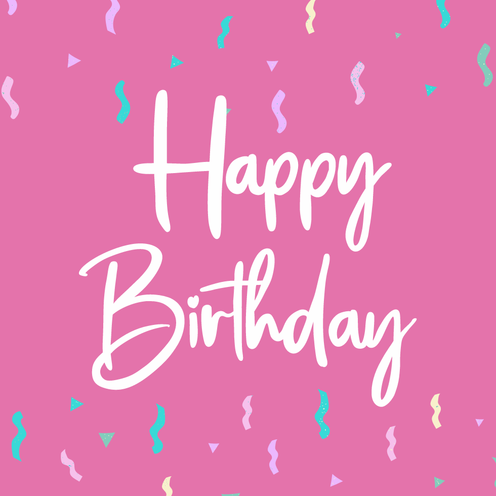 'Happy Birthday' - Tumbler Candle Label - Pink image 0