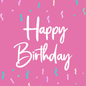 'Happy Birthday' - Tumbler Candle Label - Pink image 0