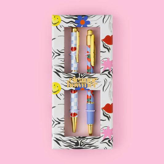 Lips & Hearts Pen & Pencil Set Eleanor Bowmer