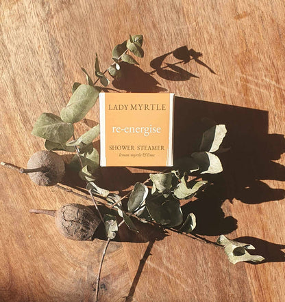 Lady Myrtle - Re-Energise - Shower Steamer large - native essential oils
